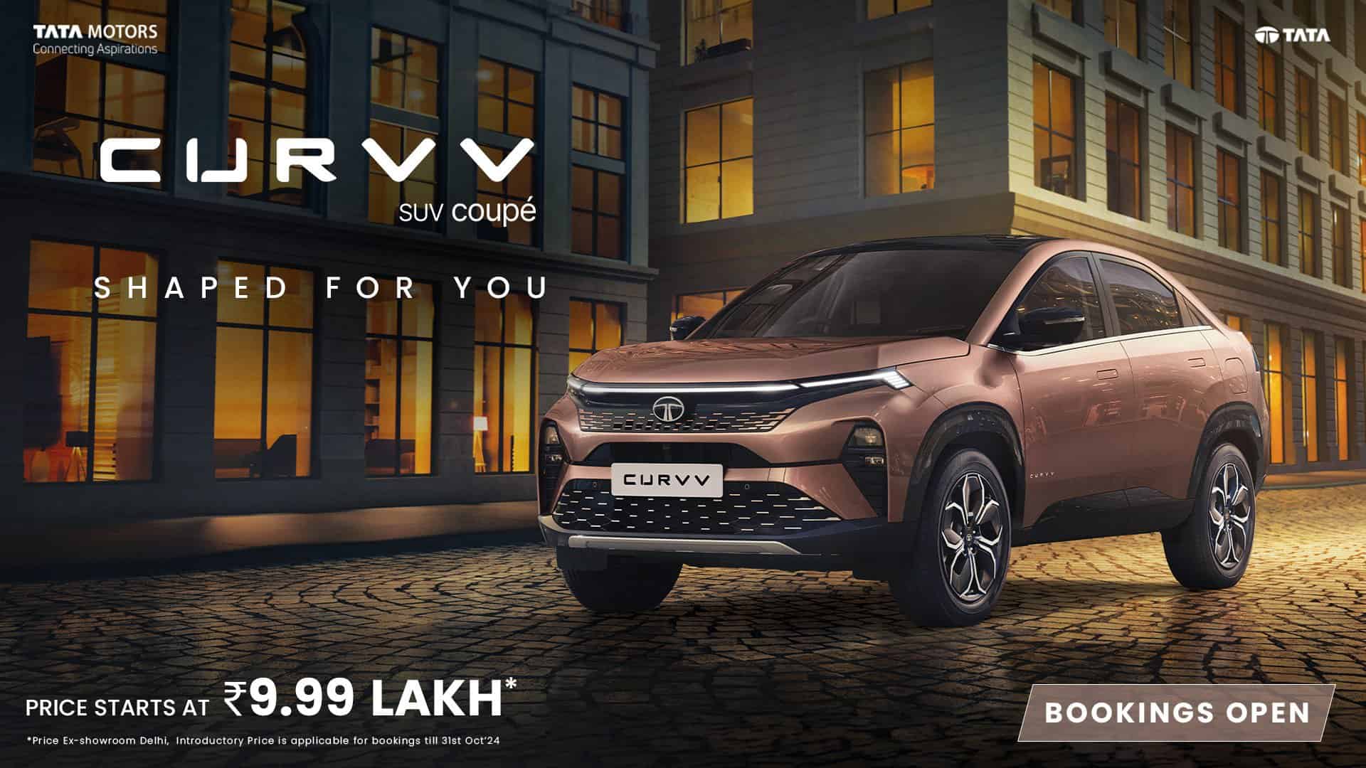 TATA Curvv Petrol/Diesel Launched in India starts at Rs 9.99 Lakh