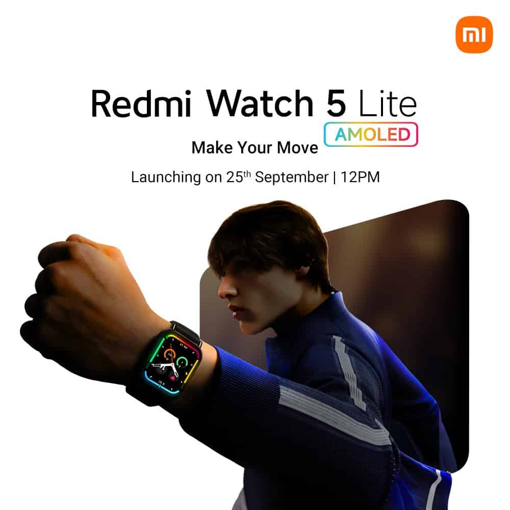 Redmi Watch 5 Lite Set to Launch in India on 25th September