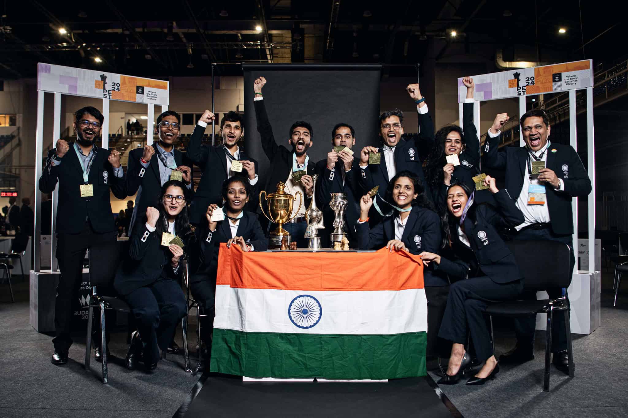 Golden Triumph: Indian Men's and Women's Chess Teams Claim Double Gold at 45th Olympiad