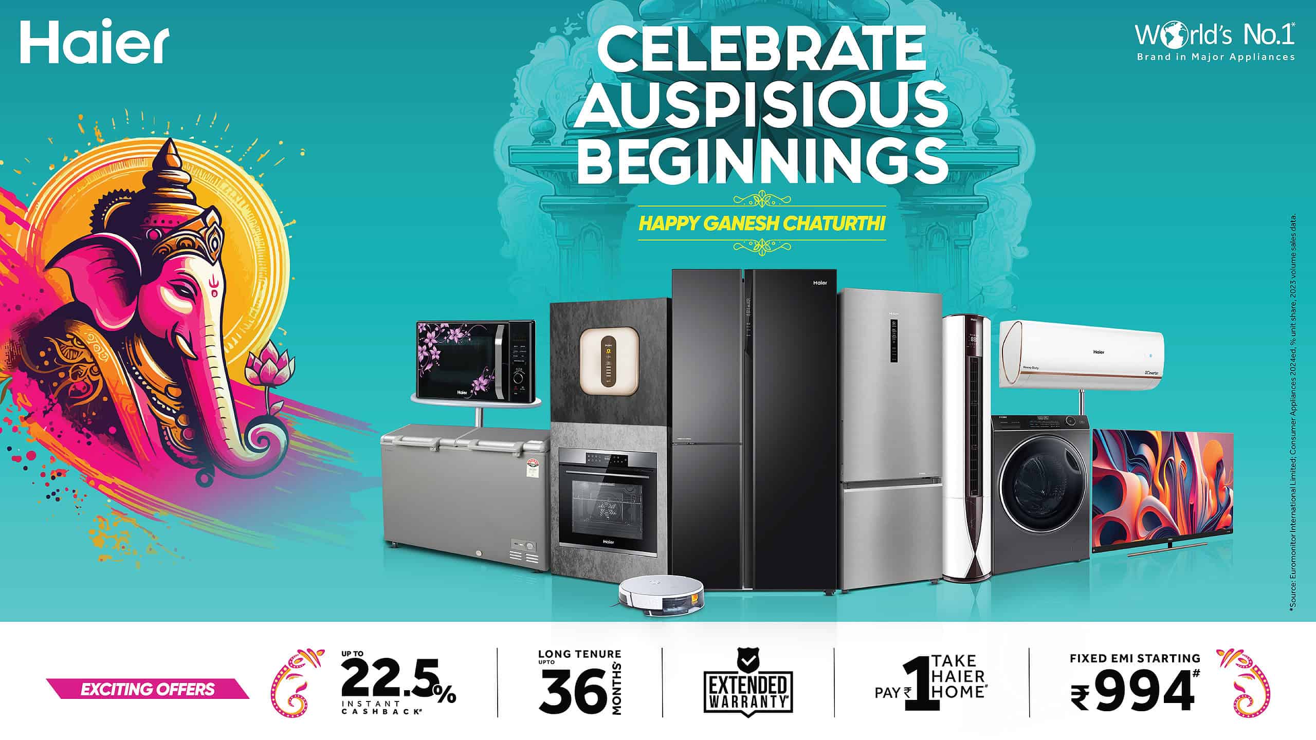 Celebrate Ganesh Chaturthi with Exciting Discounts on Haier India Appliances