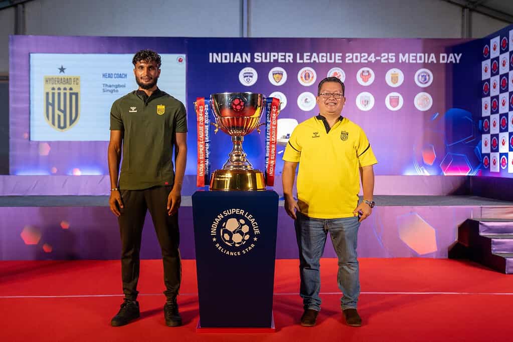 Hyderabad FC Captain Alex Sajia and Coach Thangboi Singto ISL 2024-25: Hyderabad FC Team Preview: Full Squad, Key Players, New Signings, Strengths and Weaknesses