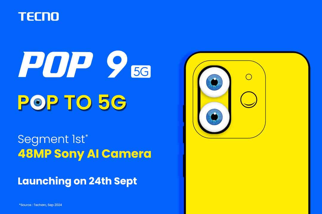 TECNO POP 9 launching on Amazon on September 24th