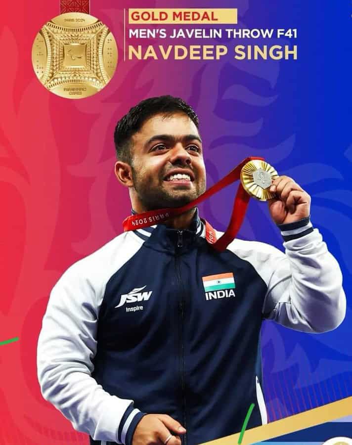 image 16 27 Reason Revealed: Why India’s Navdeep Singh Won Gold in F41 Javelin at Paris Paralympics Despite Finishing Second?