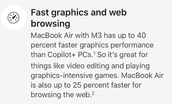 image 16 84 Apple Claims 40% Performance Lead Over Snapdragon X Elite in Updated M3 MacBook Air Marketing