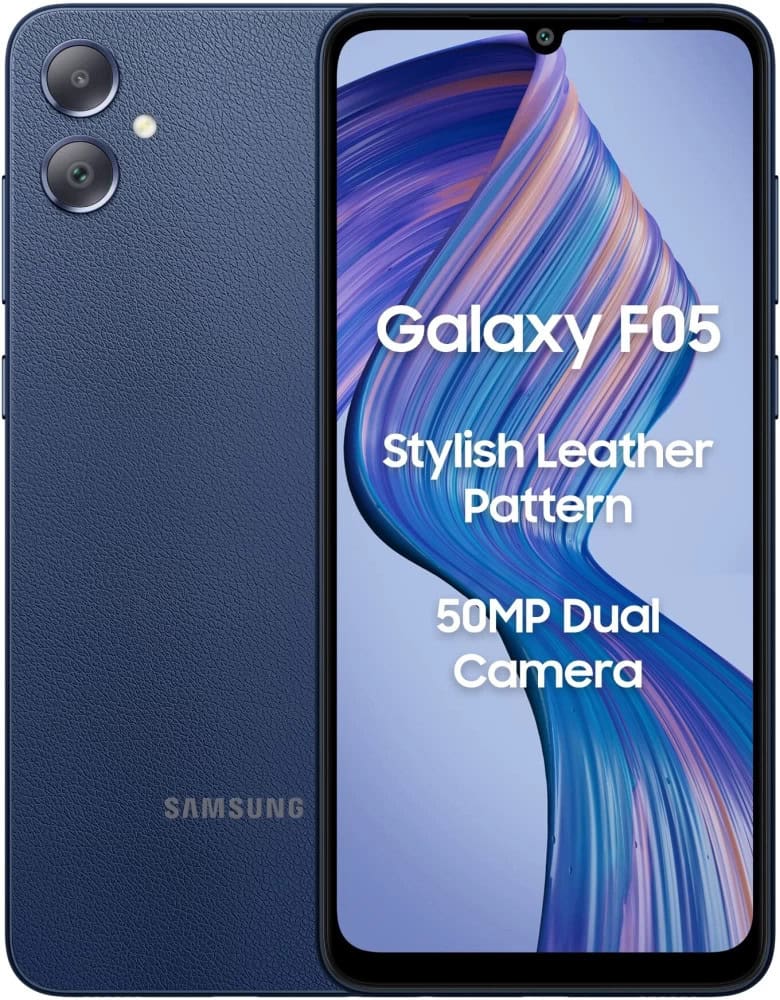 Samsung Galaxy F05 with Leather Pattern Design Launched for ₹7,999