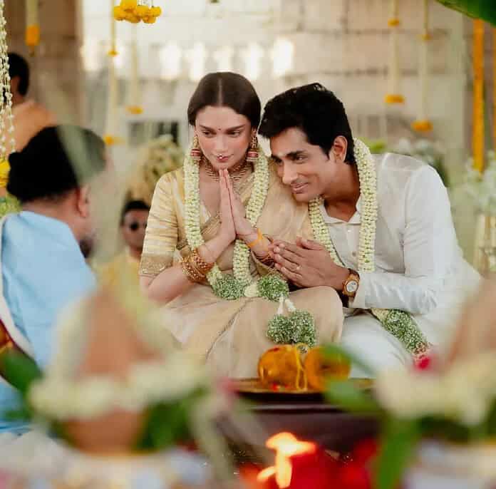 image Aditi Rao Hydari and Siddharth Tie the Knots of Marriage! See the First Pics of their Fairytale Wedding