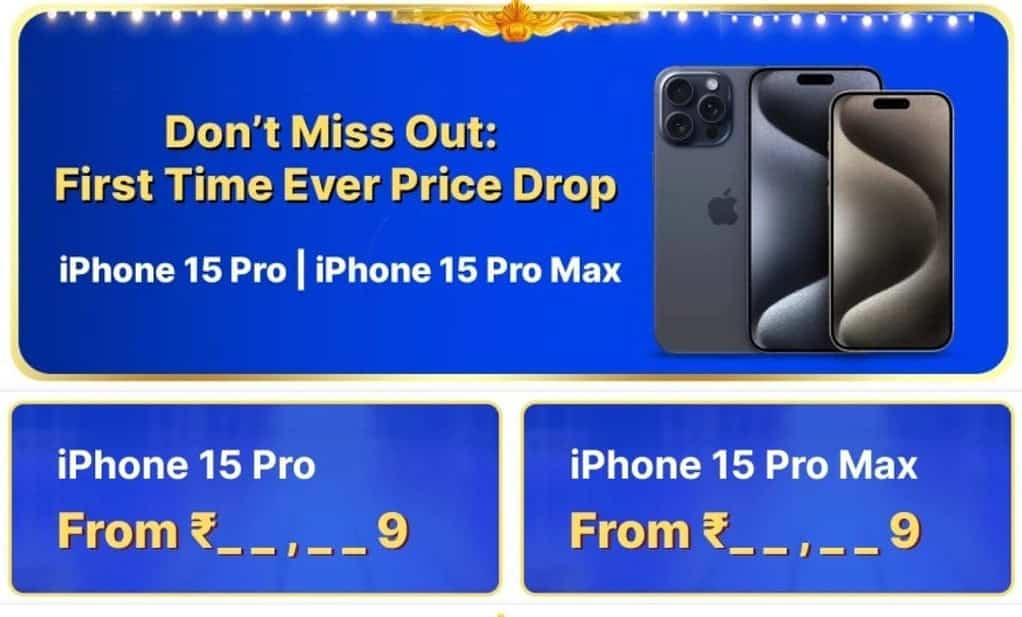 iPhone 15 Pro to be Available for Under Rs90000 During Flipkart’s BBD Sale