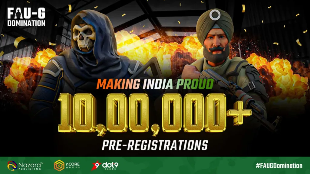 FAU-G: Domination Breaks Records with Over 1 Million Pre-Registrations in Just 3 Weeks