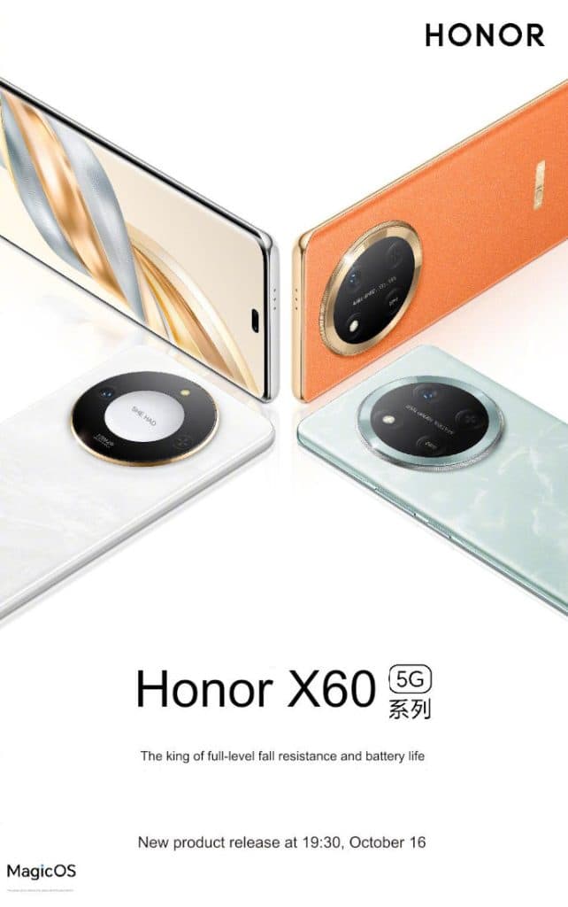 Honor X60 Series to Launch in China on October 16