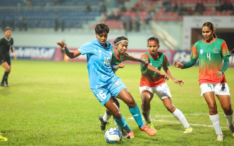 India vs Bangladesh 1 800x500 1 India Fall Short Against Bangladesh, Finish Second in Group A at the SAFF Women’s Championship 2024