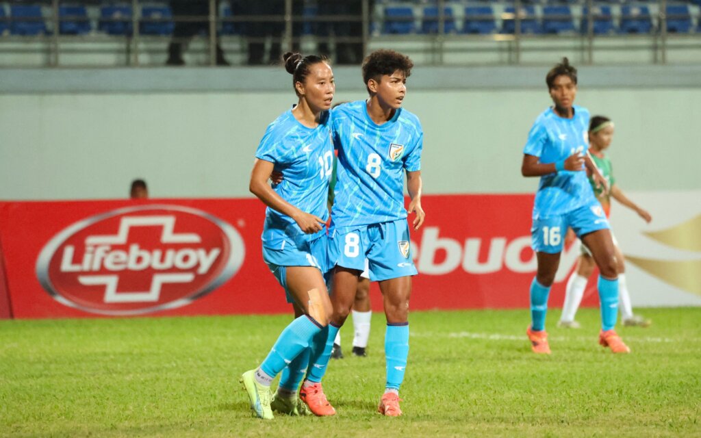 India vs Bangladesh 4 1024x640 1 India Fall Short Against Bangladesh, Finish Second in Group A at the SAFF Women’s Championship 2024