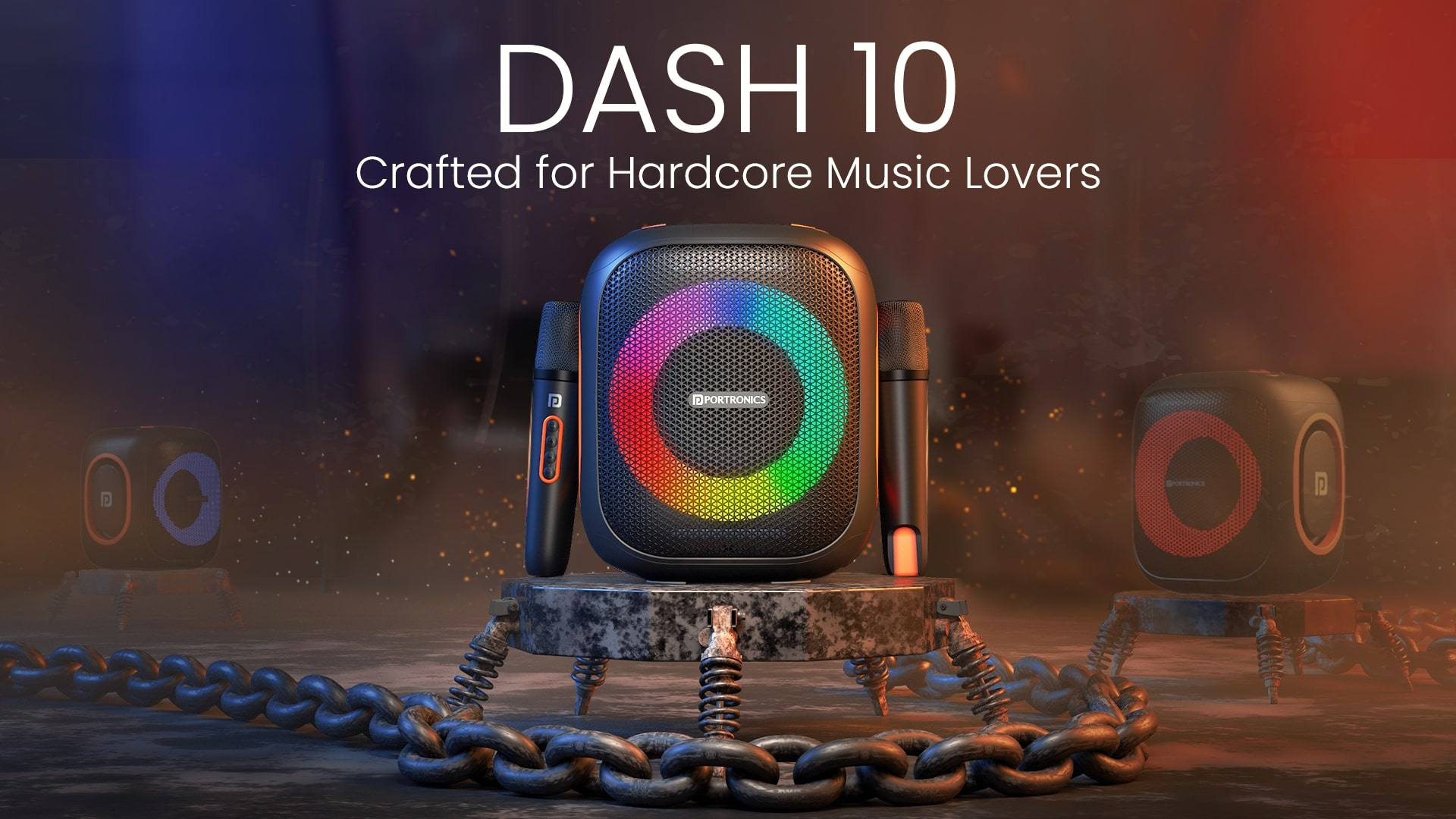 Portronics Launches Dash 10: A Wireless Dual-Bass Party Speaker