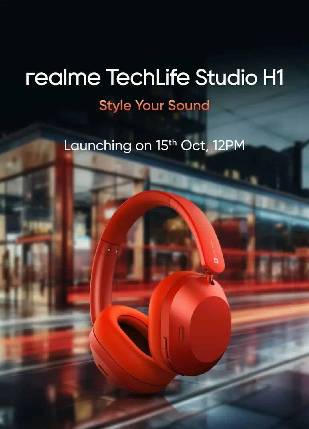 Realme Techlife Studio H1 Wireless Headphones Unveiled Alongside P1 Speed 5G Smartphone Launch