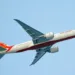 LIDO BEACH, NEW YORK - SEPTEMBER 04: An Air India airlines jet flies over Nickerson Beach Park on September 04, 2023 in Lido Beach, New York. (Photo by Bruce Bennett/Getty Images)