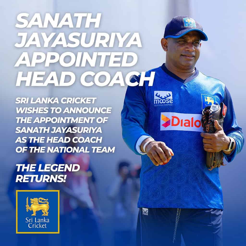 Sanath Jayasuriya is Sri Lanka’s National Cricket Team Head Coach