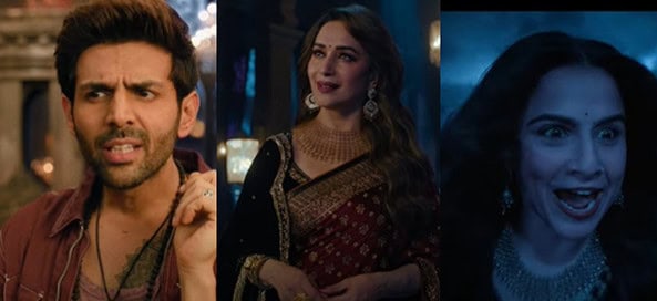 image 17 217 Bhool Bhulaiyaa 3 Trailer: Madhuri Dixit Joins Kartik Aaryan and Vidya Balan in Horror-Comedy