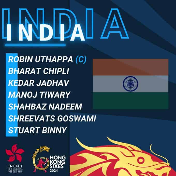 image 17 231 Hong Kong Cricket Sixes: Robin Uthappa to Lead India's Star Studded Squad in the 2024 Hong Kong Cricket Sixes