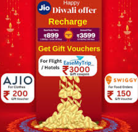 image 498 Reliance Jio’s Diwali Dhamaka: Special Offers on ₹899 and ₹3,599 Plans with Vouchers from Ajio, Swiggy, and EaseMyTrip