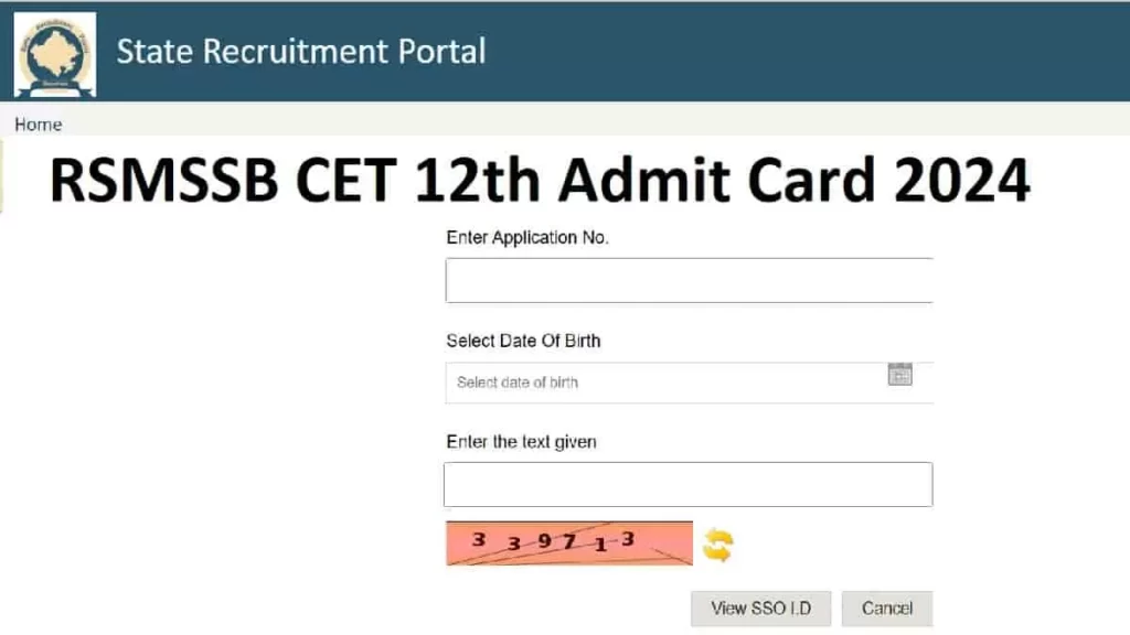 rsmssbcetadmitcardd Download Your CET Admit Card 2024: A Complete Guide for Rajasthan CET 12th Level Exam