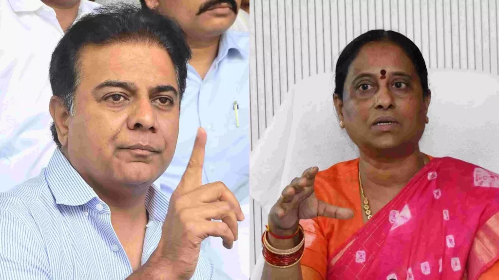 sama87 Minister Konda Surekha of Telangana apologizes to KTR about the Samantha-Naga Chaitanya divorce connection