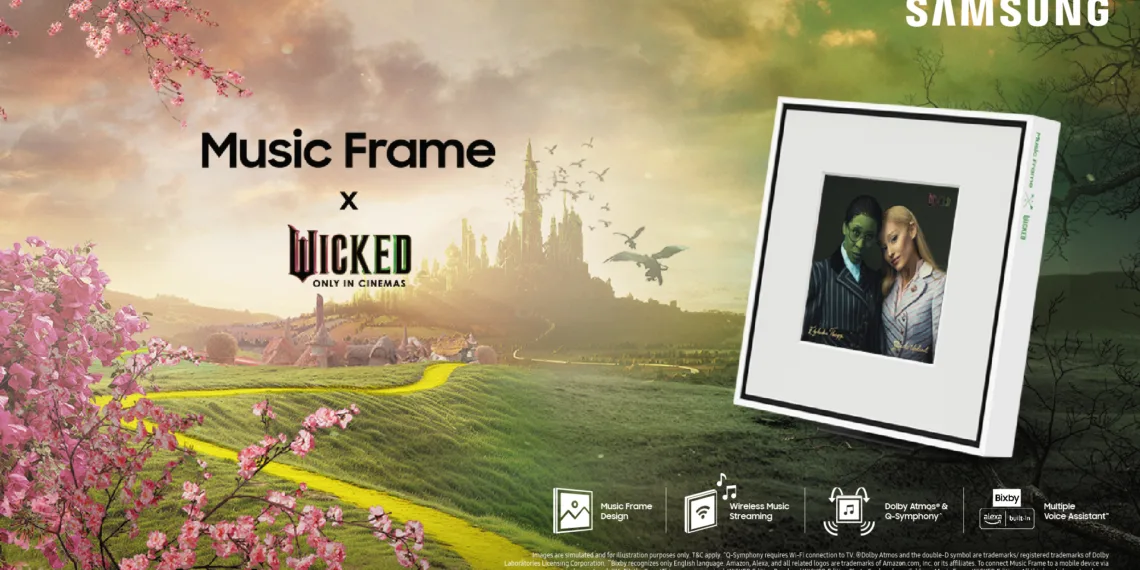 Samsung's Limited-Edition WICKED Music Frame: Experience the Magic of Music and Cinema