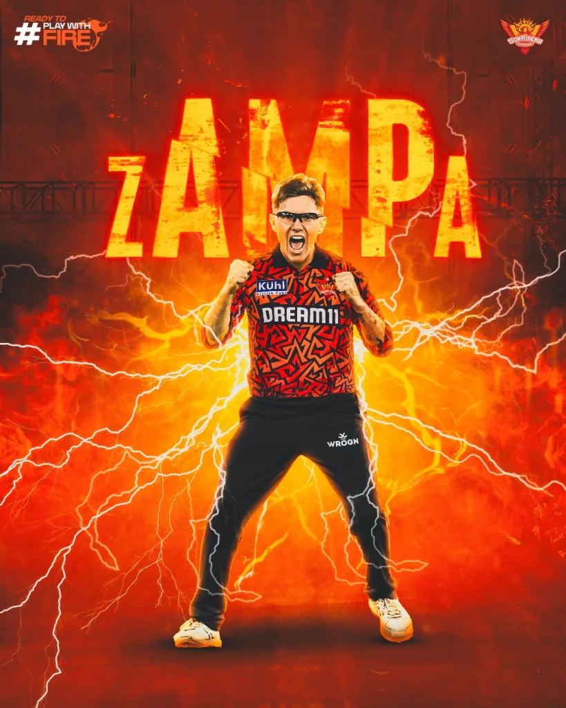 Adam Zampa IPL 2025: Sunrisers Hyderabad (SRH) Full Squad, Possible Starting 11 and Impact Player, Strengths and Weaknesses