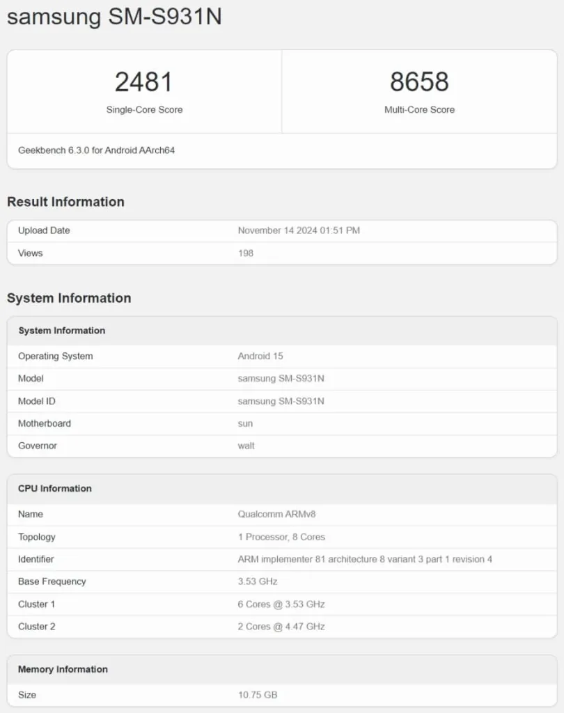 Galaxy S25 2 Samsung Galaxy S25 with Snapdragon 8 Elite Spotted, Tipster Confirms