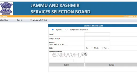 JKSSB Admit Card 2024: Complete Guide to Download Constable Recruitment Hall Ticket