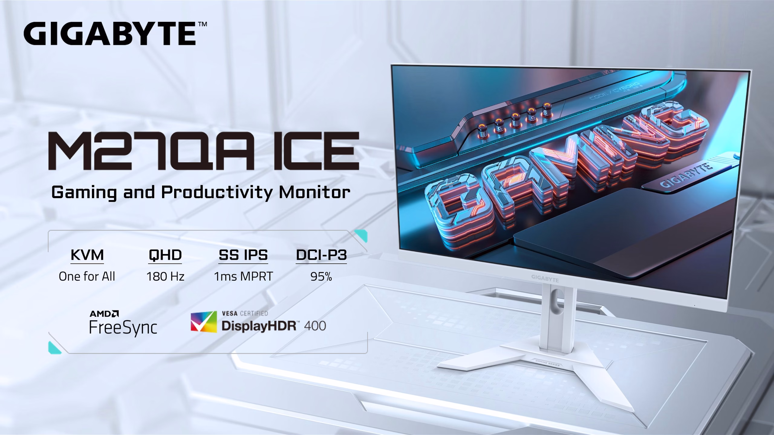 GIGABYTE Unveils the M27QA ICE Monitor: The Perfect Blend of Style and Performance