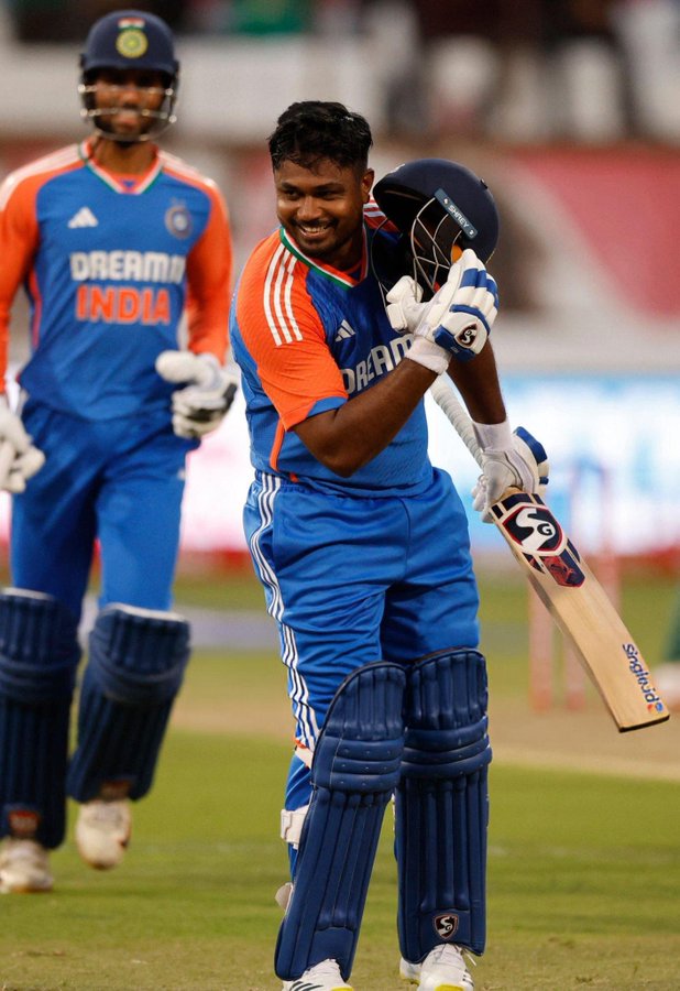 Sanju Samson 5 Sanju Samson Smashes Fastest T20I Century by an Indian Against South Africa!