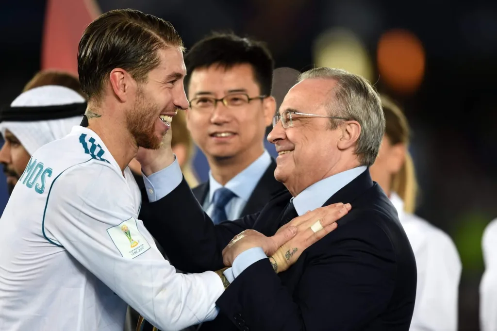 Sergio Ramos with Florentino Perez Why Sergio Ramos’ Return is Not What Real Madrid Needs: A Case Against Nostalgia