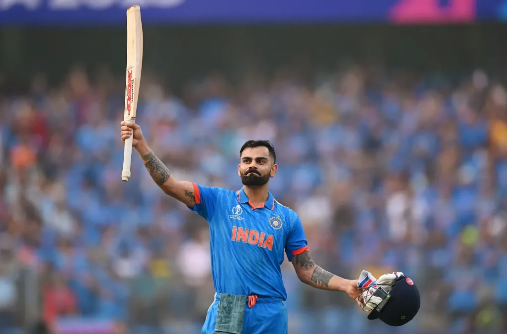 Virat Kohli India celebrates 50th century Cricket November 15 2023 1 Most Runs in ODI World Cup Among Active Players as of 2024