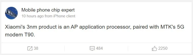 XIaomi3 1 Xiaomi's 3nm Chipset to Feature MediaTek's Unreleased 5G Modem