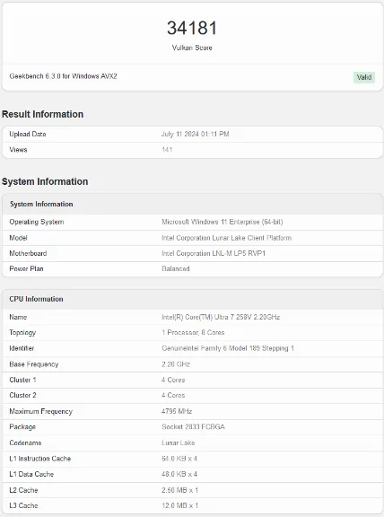 image 990 png Intel Arrow Lake iGPU Beats Arc 140V in Geekbench Tests