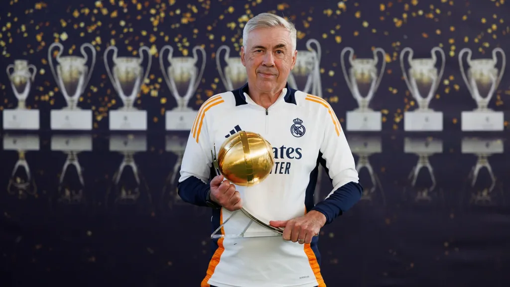 Ancelotti wins Globe Soccer Award for Best Coach of 2024 Real Madrid Dominates the 2024 Globe Soccer Awards: A Historic Triumph