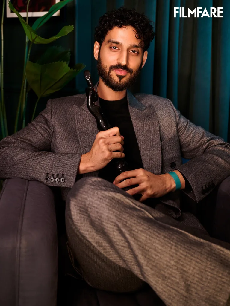 Arjun Varain Singh poses with his awards for Best Story Web Original Film Debut Director Film and Special Recognition for Kho Gaye Hum Kahan Filmfare OTT Awards 2024: Full List of Winners As Diljit Dosanjh wins Best Actor for Chamkila in A Night of Glitz and Triumph