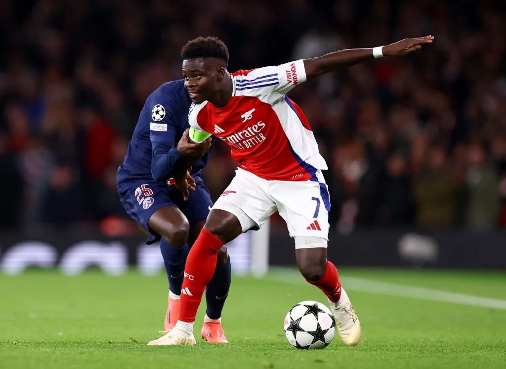 Bukayo Saka Arsenal’s Bukayo Saka Set to Miss “Many Weeks” with Hamstring Injury, Confirms Arteta