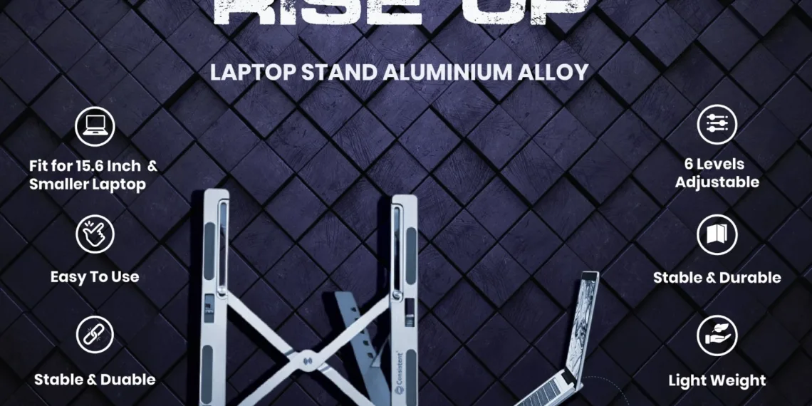 Rise Up Laptop Stand: Style, Comfort & Portability Unleashed!