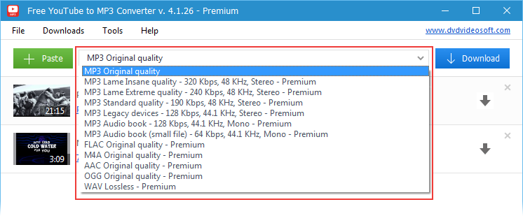 DVDVideoSoft’s Free YouTube to MP3 Converter