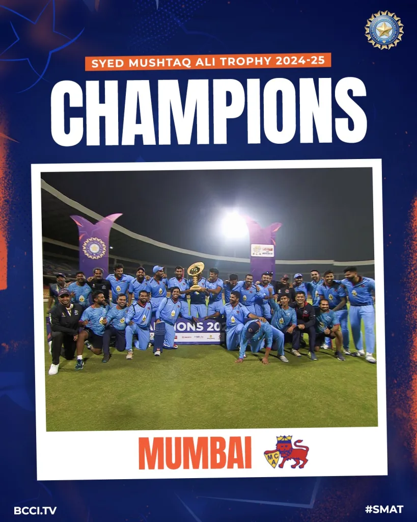 Mumbai Wins Syed Mushtaq Ali Trophy 2024: Shedge and Suryakumar Shine