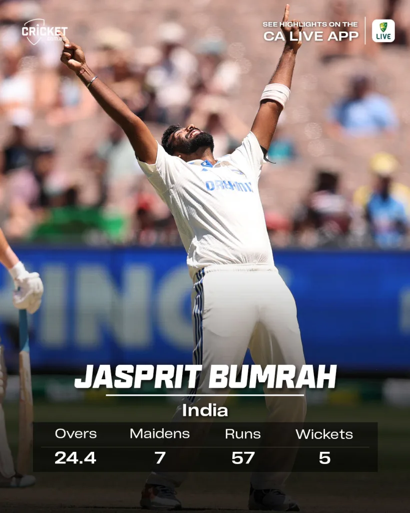 Jasprit Bumrah 9 Australia vs India 4th Test: Day 5 Match Report as India Collapse In The final Session As Australia Claim A 2-1 Series Lead