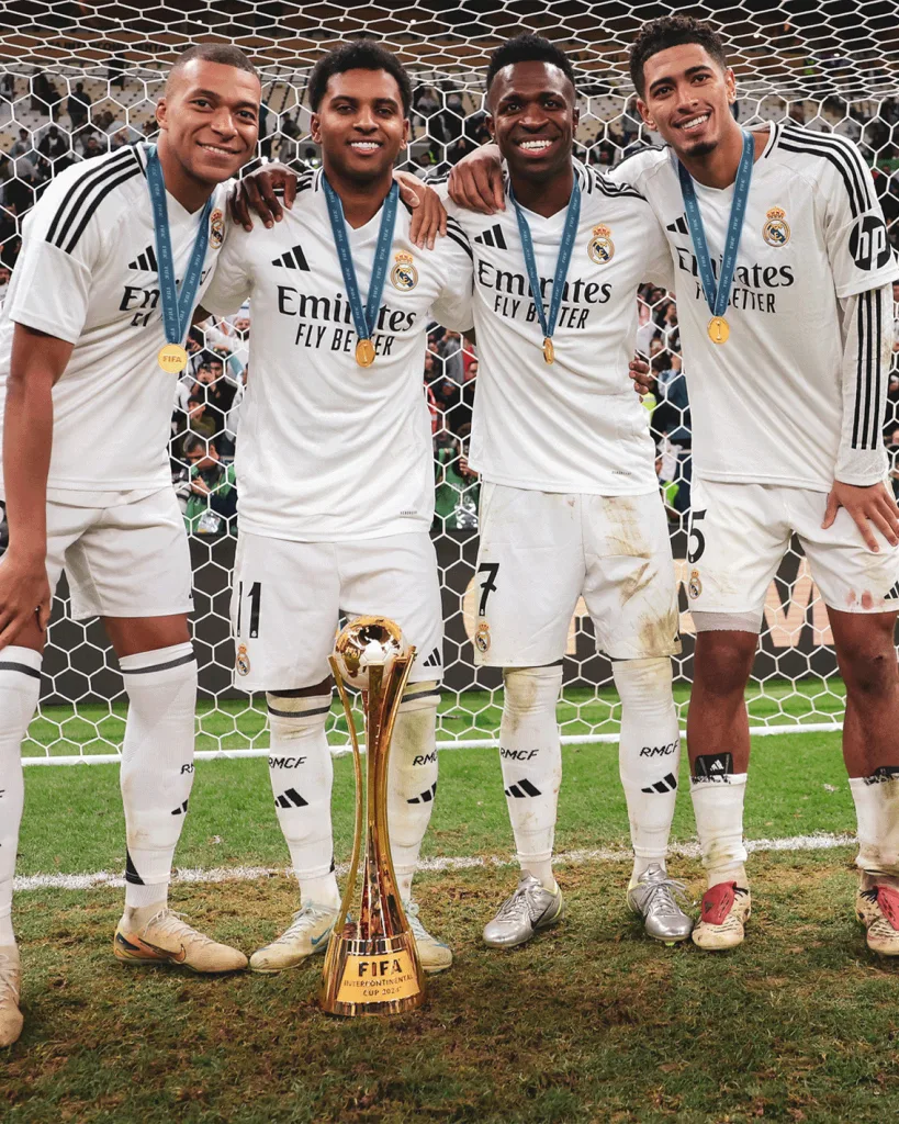 Mbappe Rodrigo Vinicius and Bellingham Real Madrid Clinch FIFA Intercontinental Cup 2024 with Dominant Win Over Pachuca