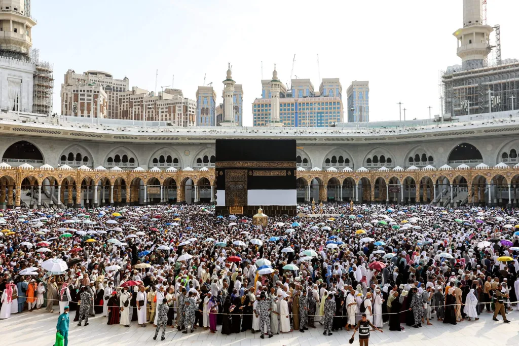 Millions of pilgrims travel to Mecca for the annual Hajj pilgrimage AFP via Getty Images All You Need To Know About The Saudi Arabia World Cup 2034: Dates, Stadiums and Tickets