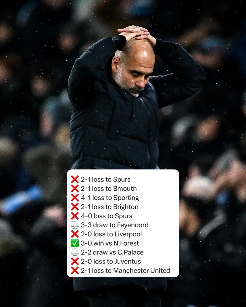 One win in the last 11 games for Man City Manchester Derby Tactical Analysis: How Ruben Amorim Clinched His 2nd Victory Over Pep Guardiola?