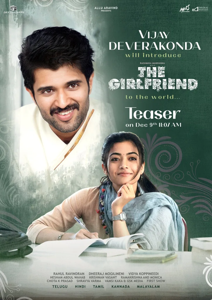 The Girlfriend Teaser is Out Vijay Deverakonda Lends Voice to Rashmika Mandanna’s The Girlfriend Teaser, Unveils a Tale of Love and Mystery