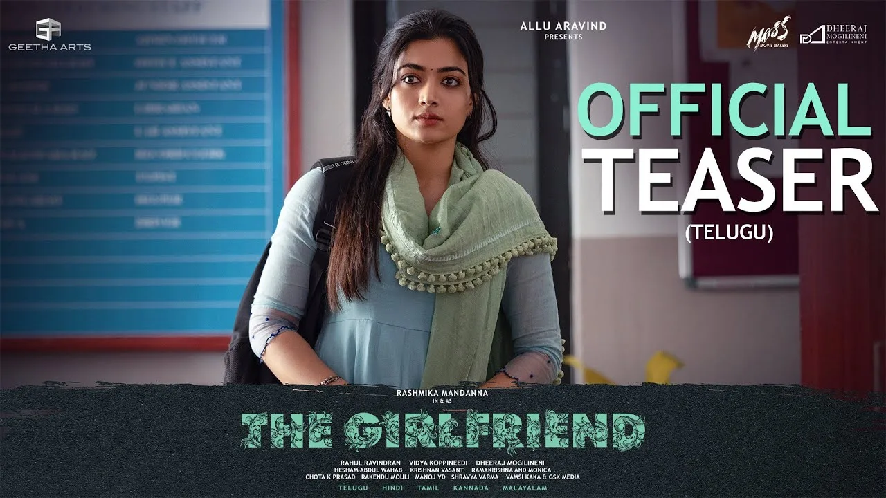 Vijay Deverakonda Lends Voice to Rashmika Mandanna’s The Girlfriend Teaser, Unveils a Tale of Love and Mystery