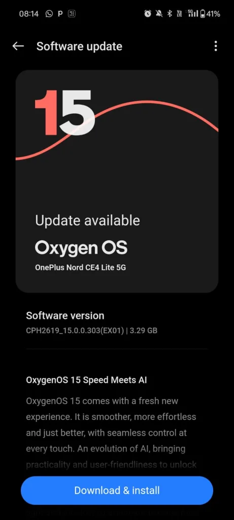 OnePlus Nord CE 4 Lite finally gets OxygenOS 15 update