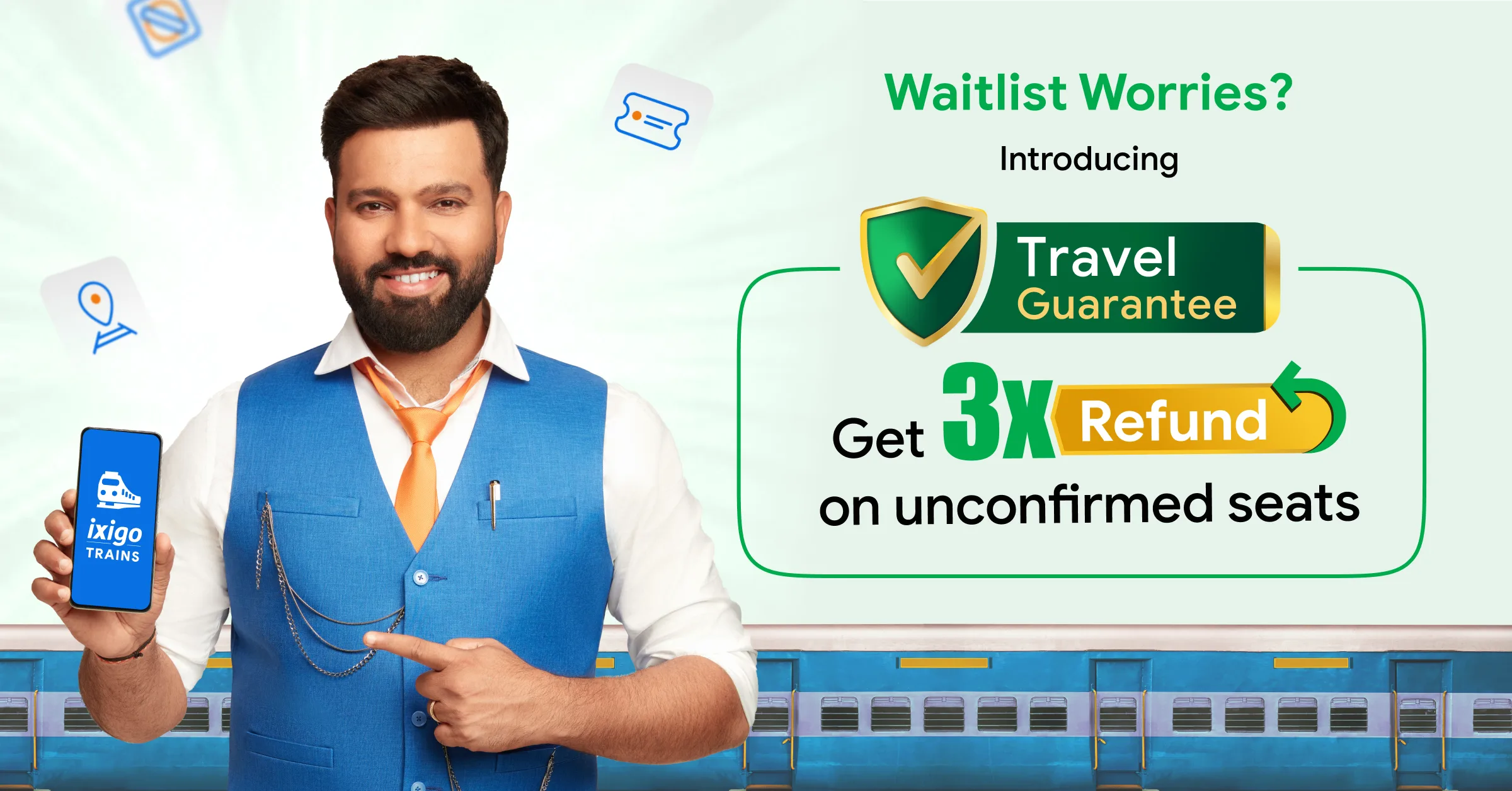 ixigo’s New Travel Guarantee: 3X Refunds on Waitlisted Tickets!