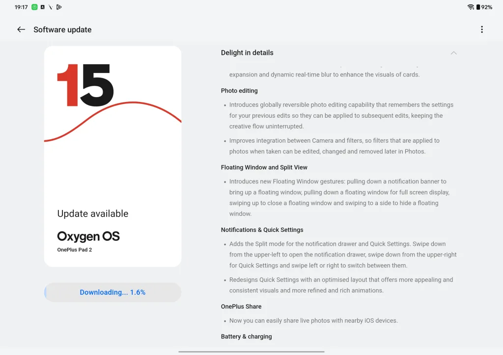 OnePlus Pad 2's OxygenOS 15 gets even better in December 2024