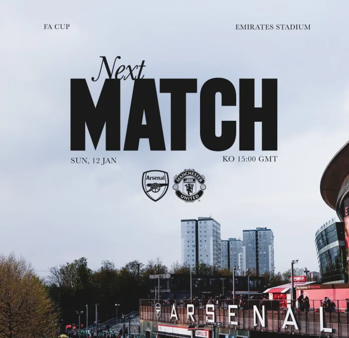 Arsenal vs Manchester United - Preview FA Cup 3rd Round: Arsenal vs Manchester United - Preview, Prediction and Where To Watch The Match Live